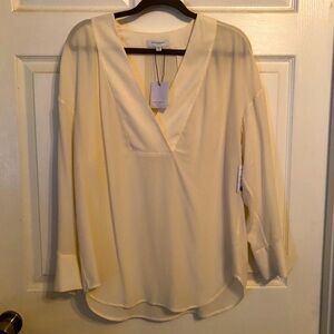 Equipment Natural White Cream 100% silk blouse Medium NWT